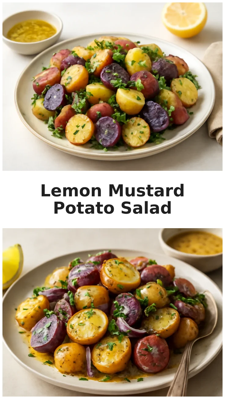 Tangy Lemon Mustard Potato Salad for Picnic Lunches 3 Tangy Lemon Mustard Potato Salad for Picnics
