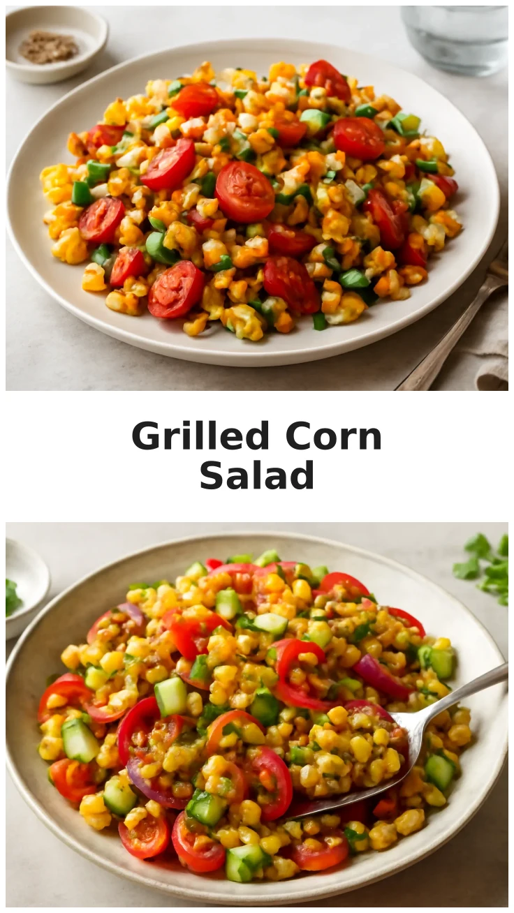 Fresh Grilled Corn Salad with Sweet Summer Vegetables 3 Fresh Grilled Corn Salad with Sweet Summer Vegetables Recipe