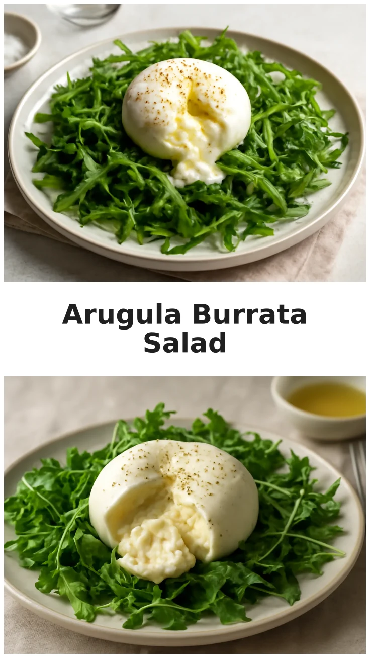 Peppery Arugula Burrata Salad for Café Style Dinners 3 Peppery Arugula Burrata Salad for Café Style Dinners