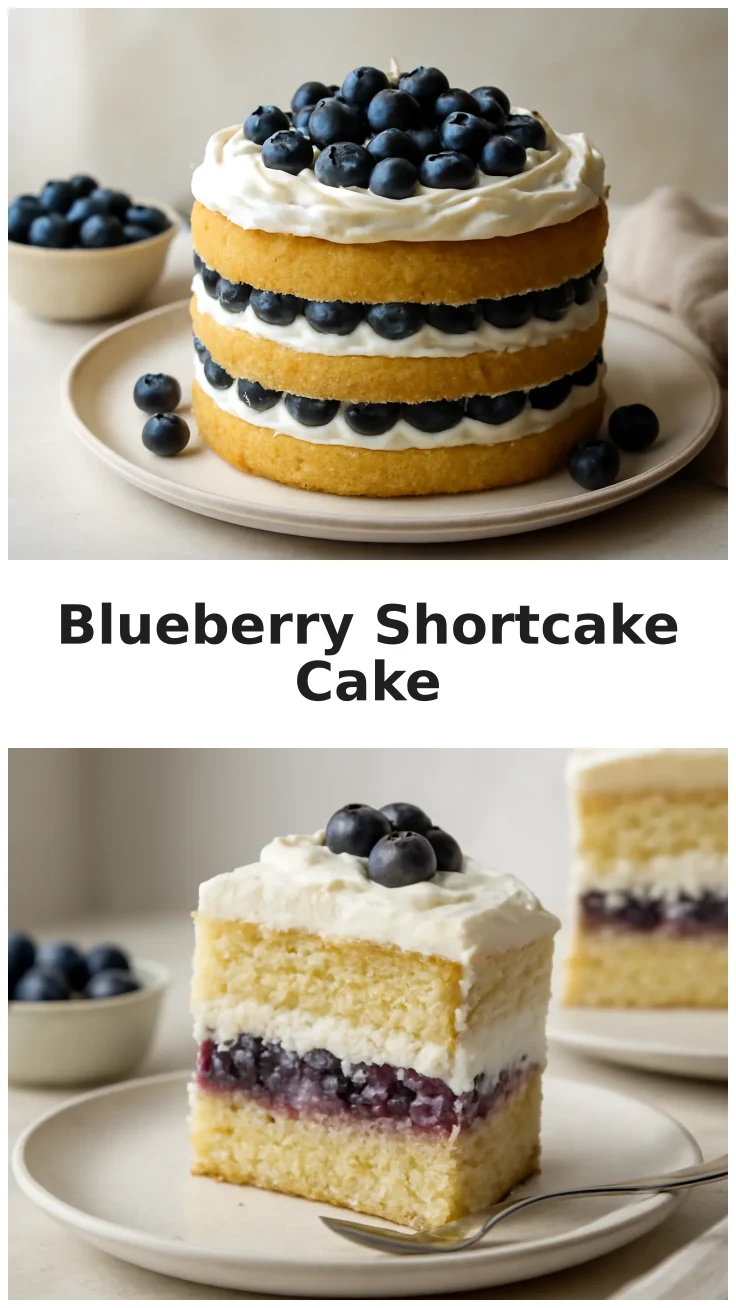 Elegant Blueberry Shortcake Cake for Birthday Celebrations 3 Elegant Blueberry Shortcake Cake for Birthday Celebrations