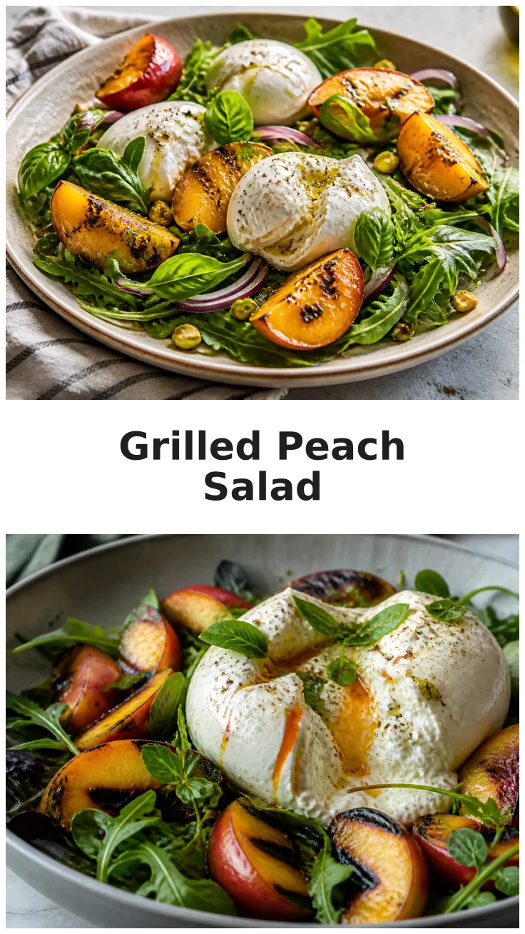 Smoky Grilled Peach Burrata Salad with Fresh Arugula 3 Smoky Grilled Peach Burrata Salad with Fresh Arugula