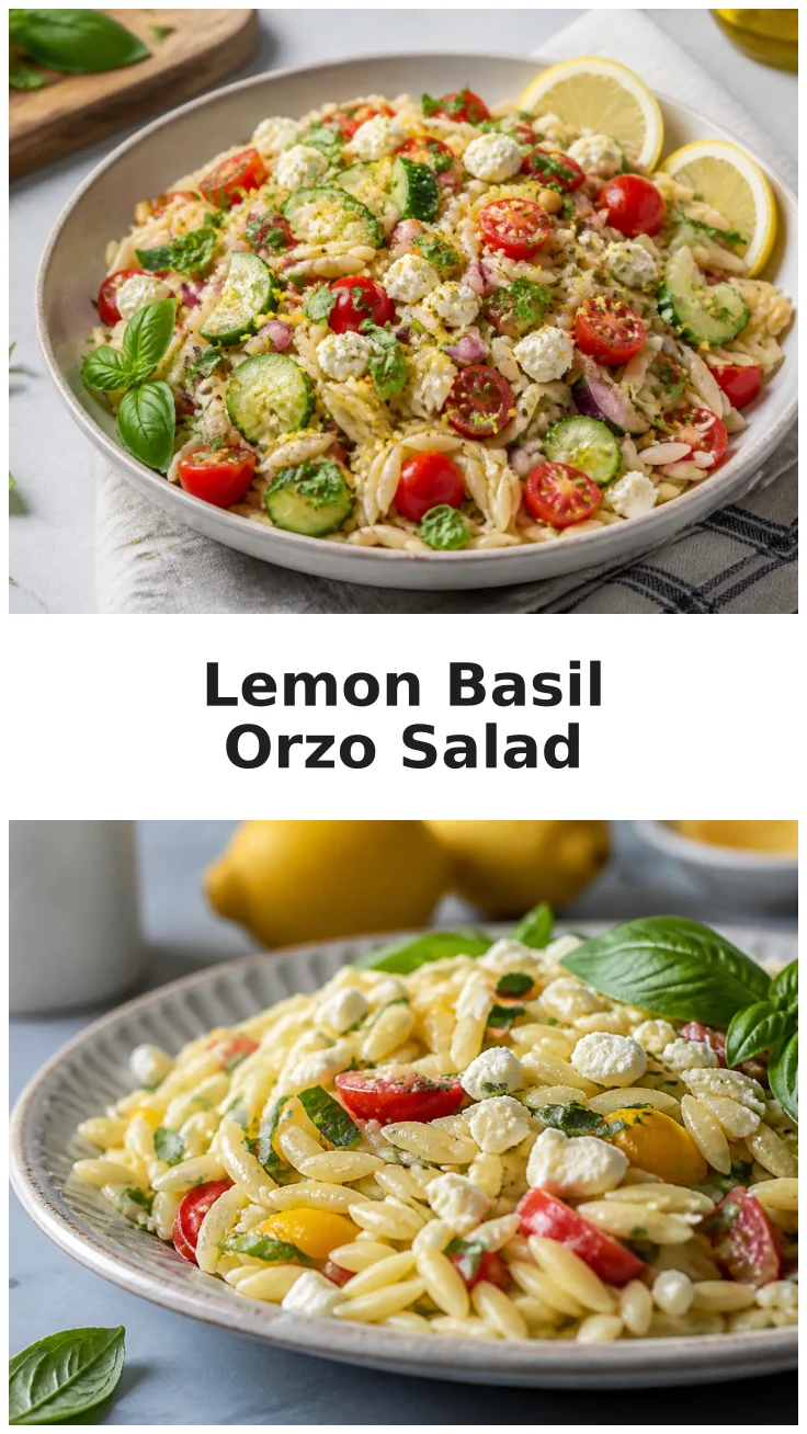 Chilled Lemon Basil Orzo Salad with Pesto Flavor 3 Chilled Lemon Basil Orzo Salad with Pesto Flavor Recipe