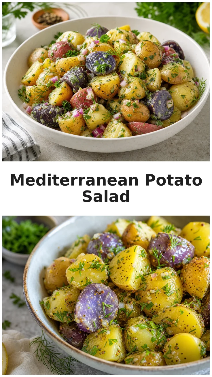 Mediterranean Lemon Herb Potato Salad for Healthy Lunch Bowls Mediterranean Lemon Herb Potato Salad for Healthy Lunch Bowls