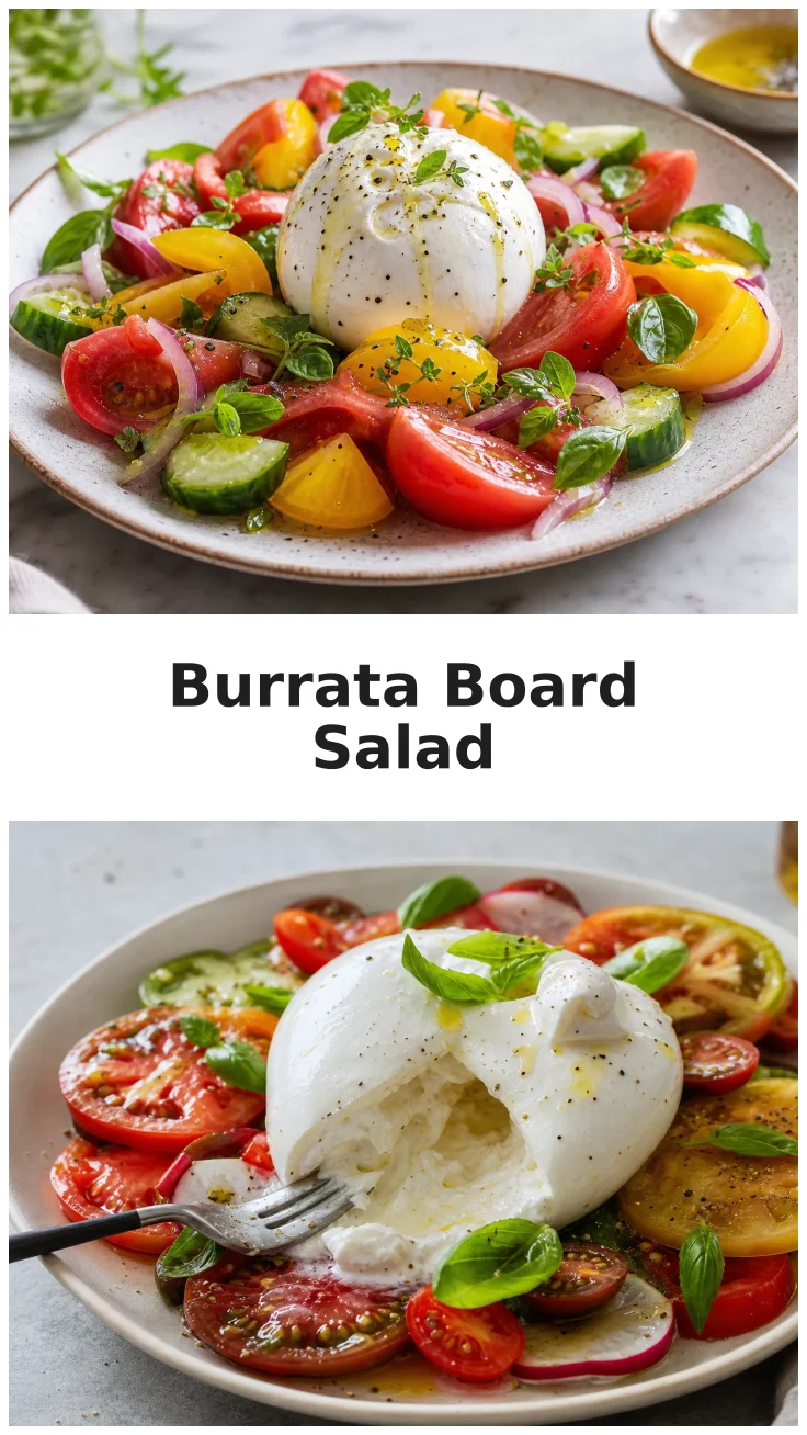 Elegant Burrata Board Salad for Summer Entertaining Elegant Burrata Board Salad for Summer Entertaining
