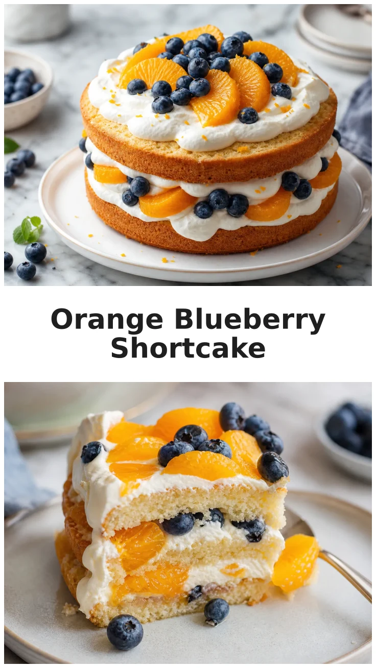Bright Orange Blueberry Shortcake for Weekend Brunches Bright Orange Blueberry Shortcake for Weekend Brunches