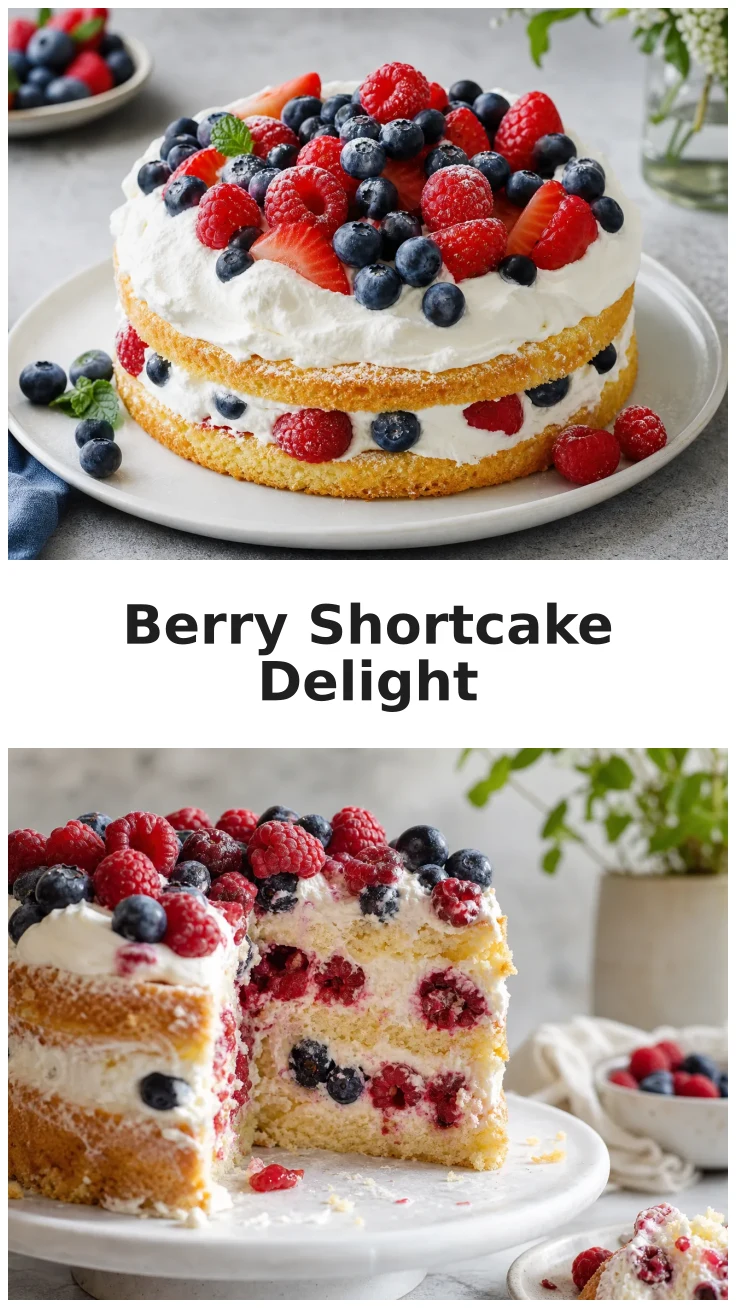 Juicy Raspberry Blueberry Shortcake for Summer Celebrations Juicy Raspberry Blueberry Shortcake for Summer Celebrations