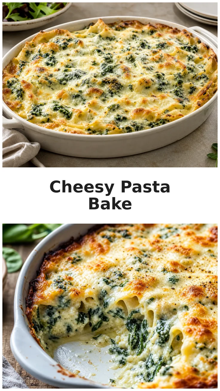 Cheesy Spinach Ricotta Pasta Bake for Family Dinner Cheesy Spinach Ricotta Pasta Bake for Family Dinner