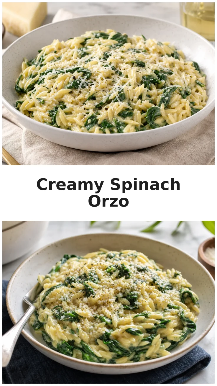 Creamy Parmesan Spinach Orzo Recipe for Cozy Dinners