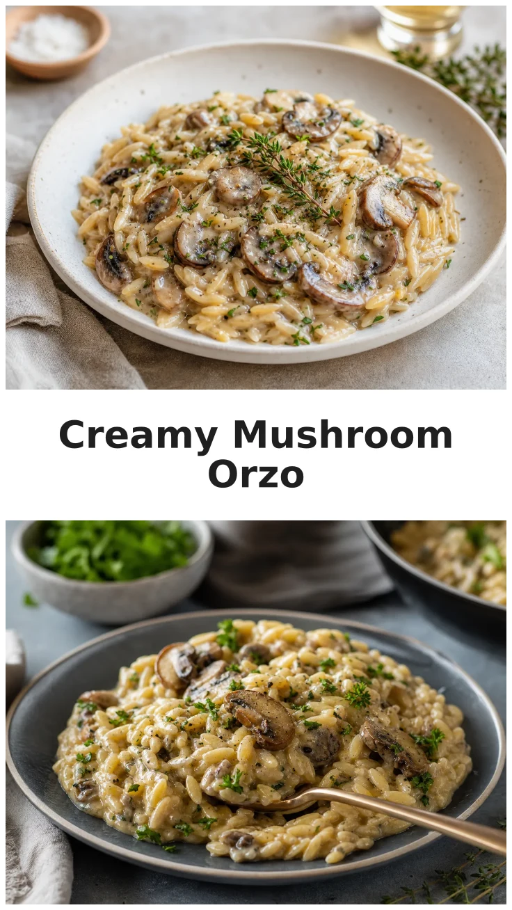 Creamy Mushroom Orzo for a Cozy Dinner Creamy Mushroom Orzo for a Cozy Dinner