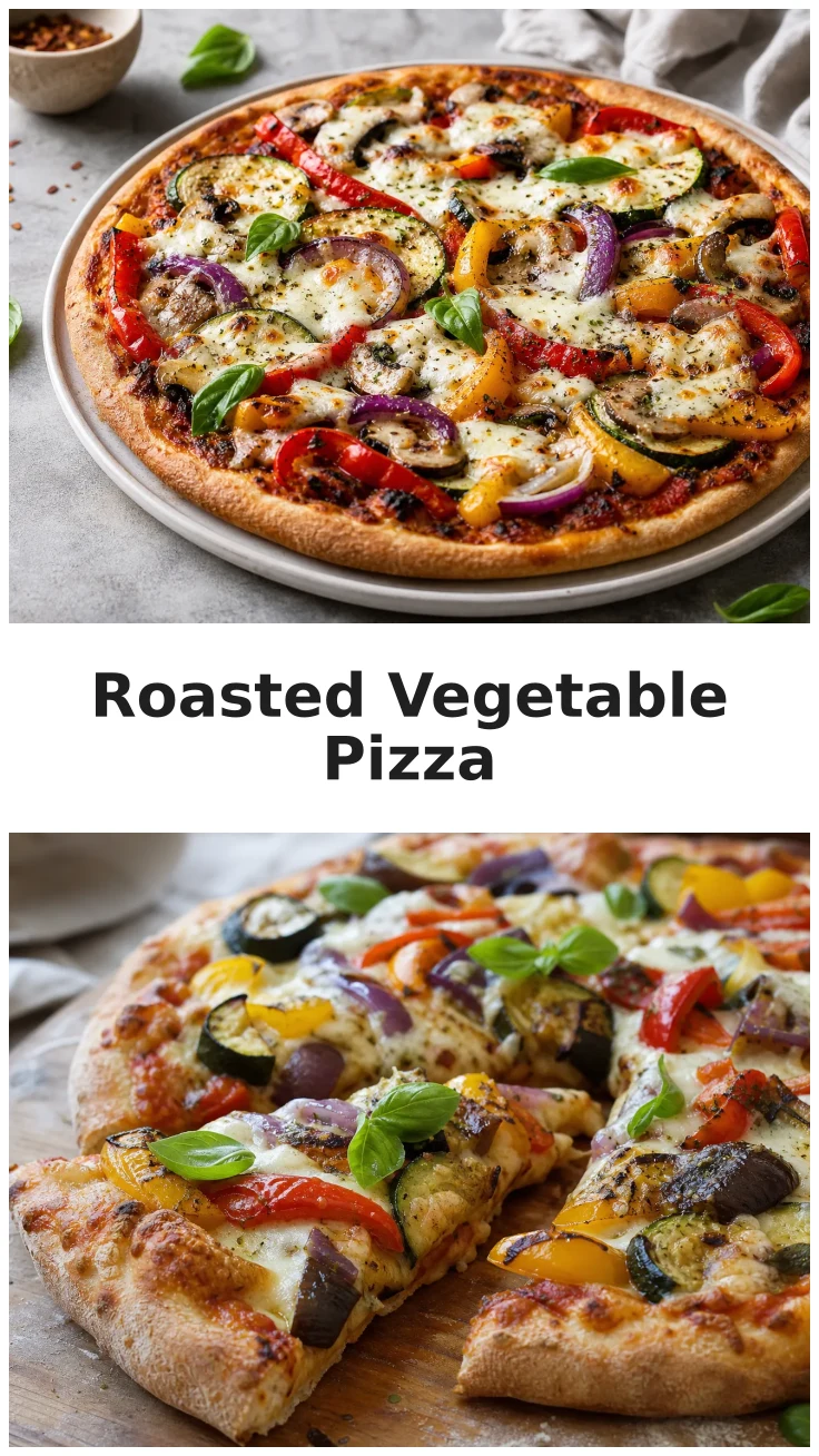 Colorful Roasted Vegetable Pizza Recipe for Family Dinner