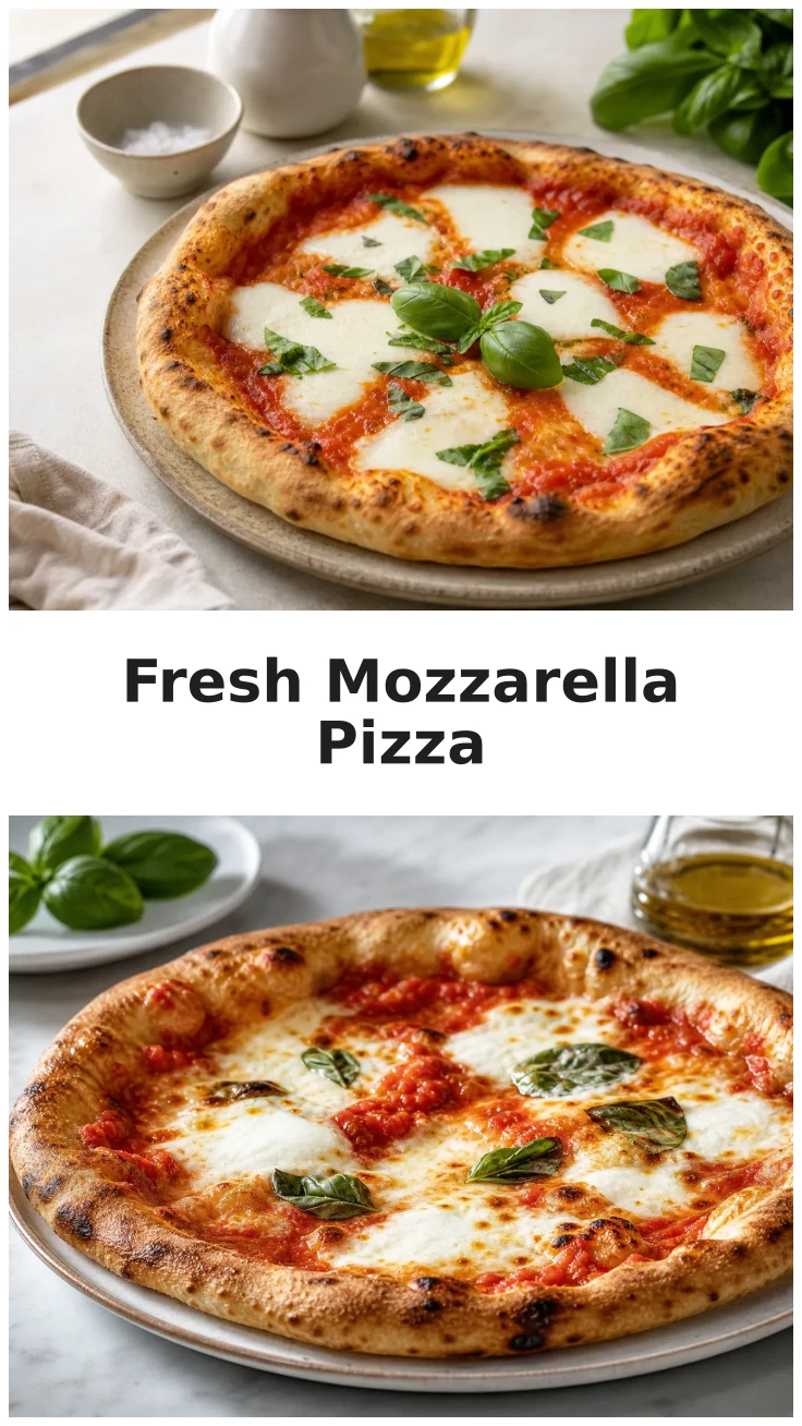 Homemade Fresh Mozzarella Pizza Recipe for Family Dinner Homemade Fresh Mozzarella Pizza Recipe for Family Dinner