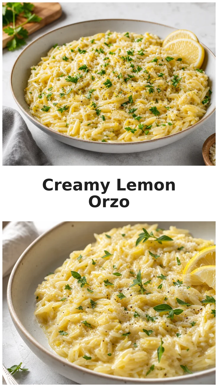 Creamy Lemon Parmesan Orzo for a Cozy Dinner