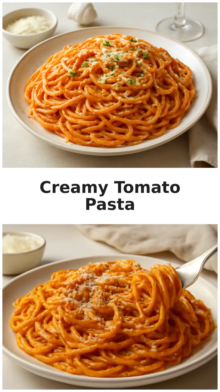 Creamy Tomato Garlic Pasta with Rich Parmesan Sauce 3 Creamy Tomato Garlic Pasta with Rich Parmesan Sauce Recipe