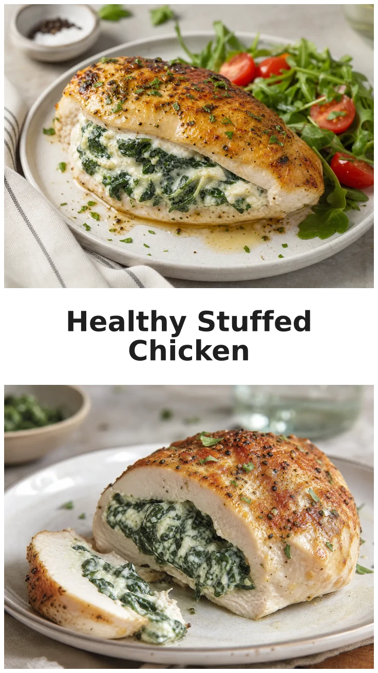 Creamy Spinach Stuffed Chicken Breast for a Healthy Dinner Creamy Spinach Stuffed Chicken Breast for a Healthy Dinner