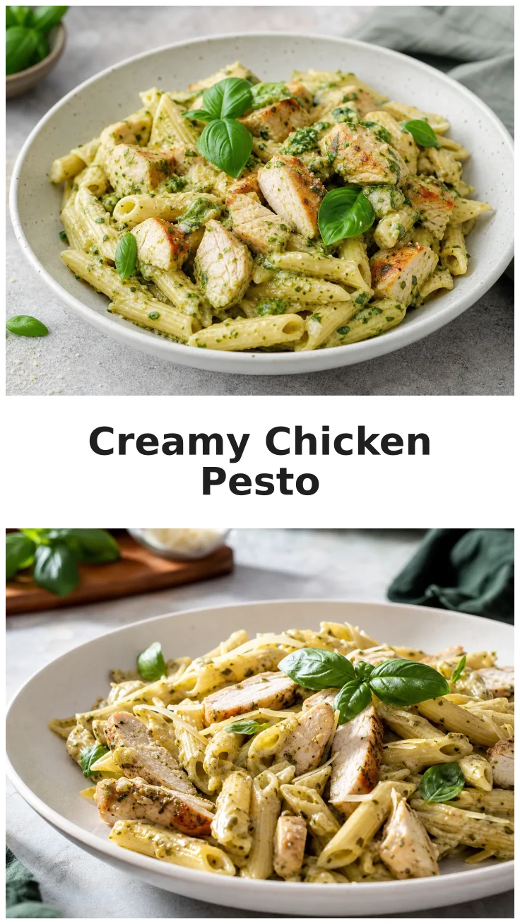 Creamy Chicken Pesto Pasta for Family Dinner