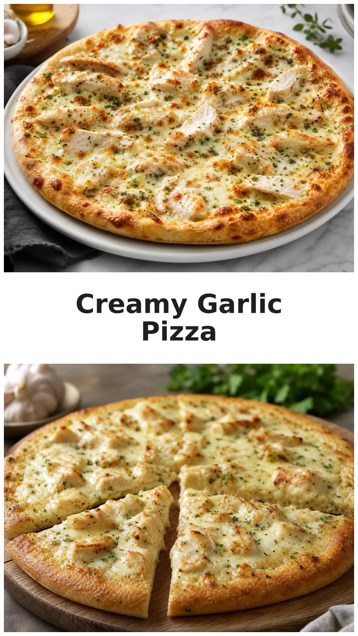 Creamy Garlic Chicken Pizza Recipe for Family Dinner