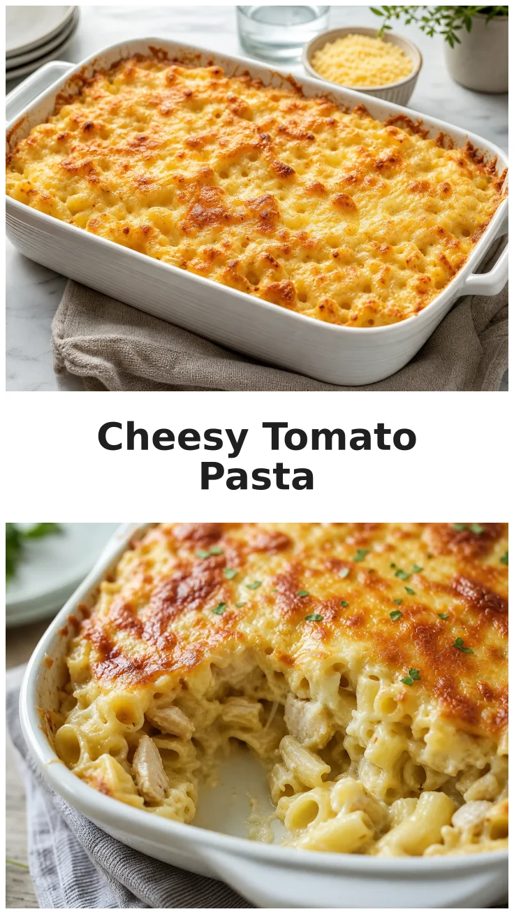 Golden Cheesy Tomato Pasta Bake for Dinner Golden Cheesy Tomato Pasta Bake for Dinner