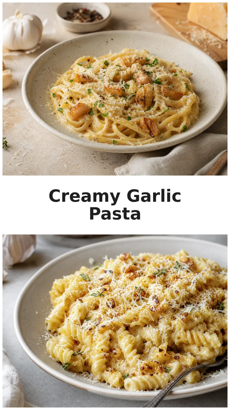Creamy Roasted Garlic Alfredo Pasta with Parmesan Recipe Creamy Roasted Garlic Alfredo Pasta with Parmesan Recipe