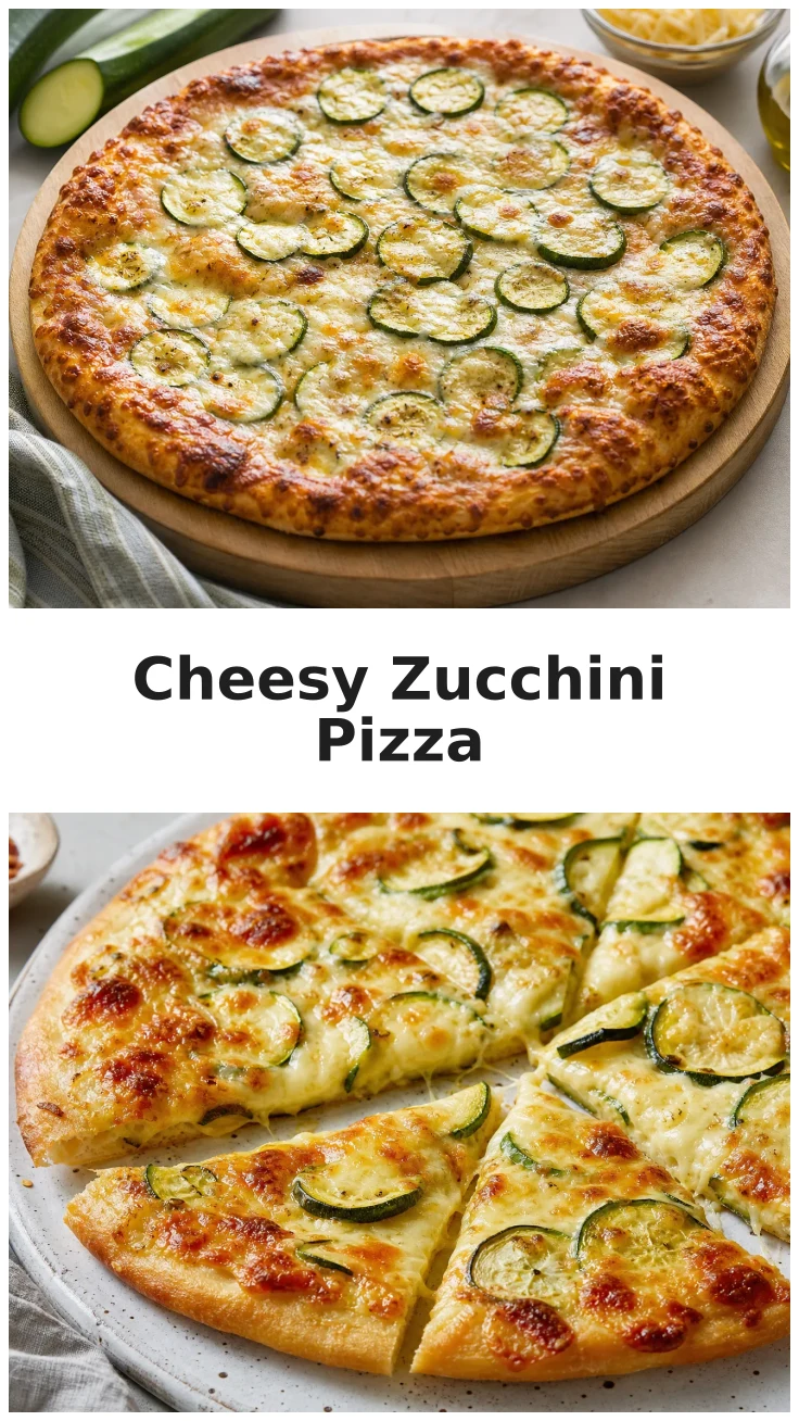 Golden Cheesy Zucchini Pizza with Mozzarella Recipe Golden Cheesy Zucchini Pizza with Mozzarella Recipe