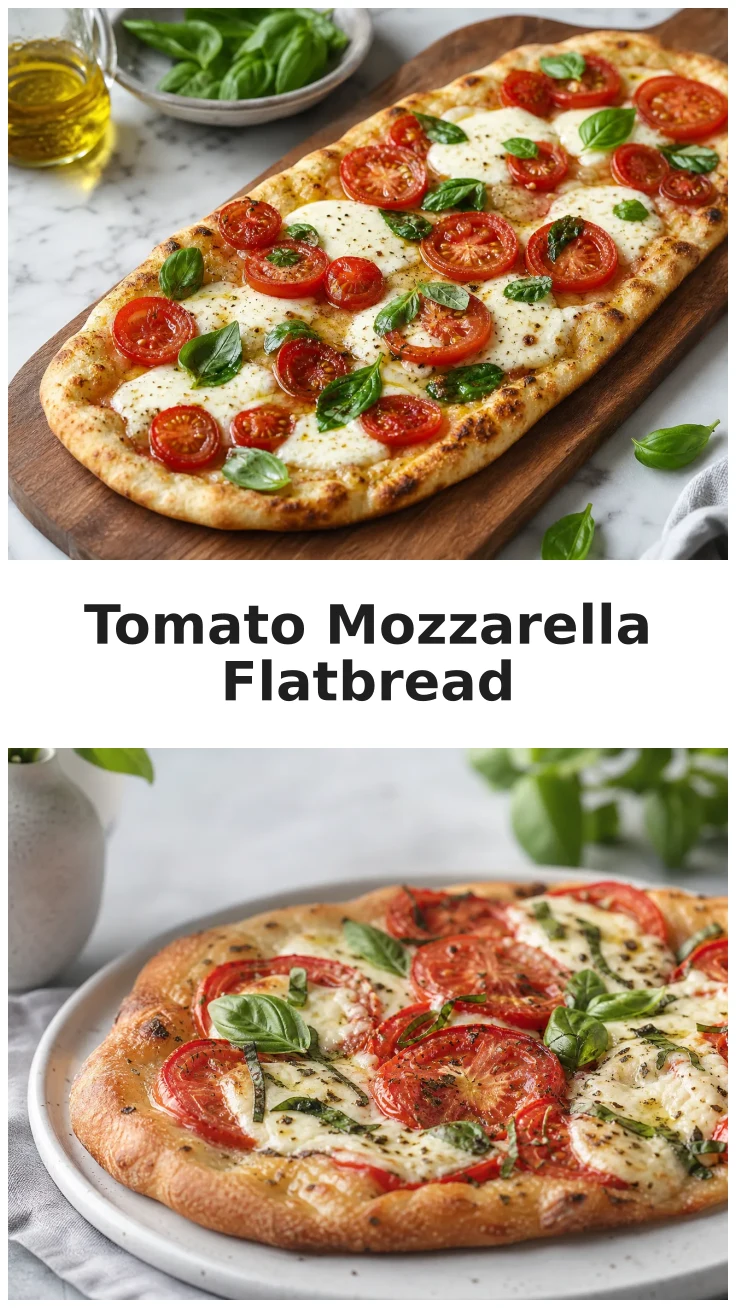 Fresh Tomato Mozzarella Flatbread with Basil Recipe Fresh Tomato Mozzarella Flatbread with Basil Recipe