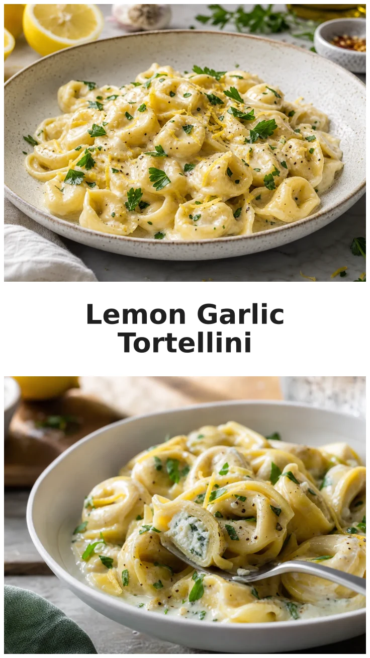 Fresh Lemon Garlic Tortellini with Parmesan Recipe Fresh Lemon Garlic Tortellini with Parmesan Recipe