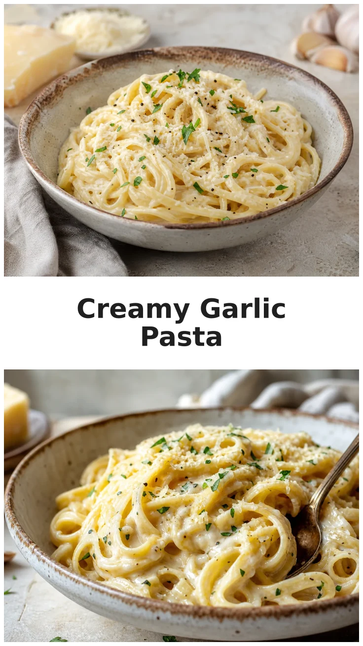 One Pot Creamy Garlic Parmesan Pasta for Easy Weeknight Dinners