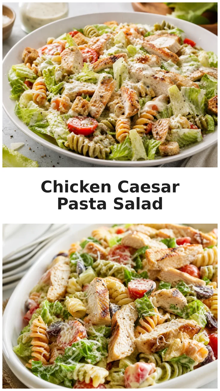 Fresh Meal Prep Chicken Caesar Pasta Salad Recipe