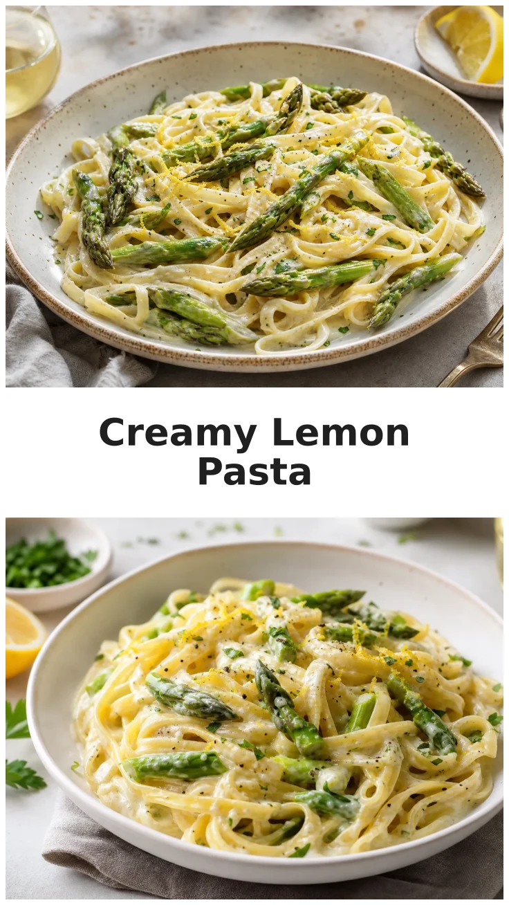 Creamy Lemon Asparagus Pasta Recipe for Weeknight Dinners