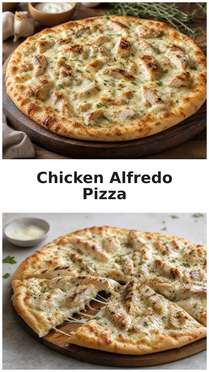 Golden Homemade Chicken Alfredo Pizza Recipe You’ll Love