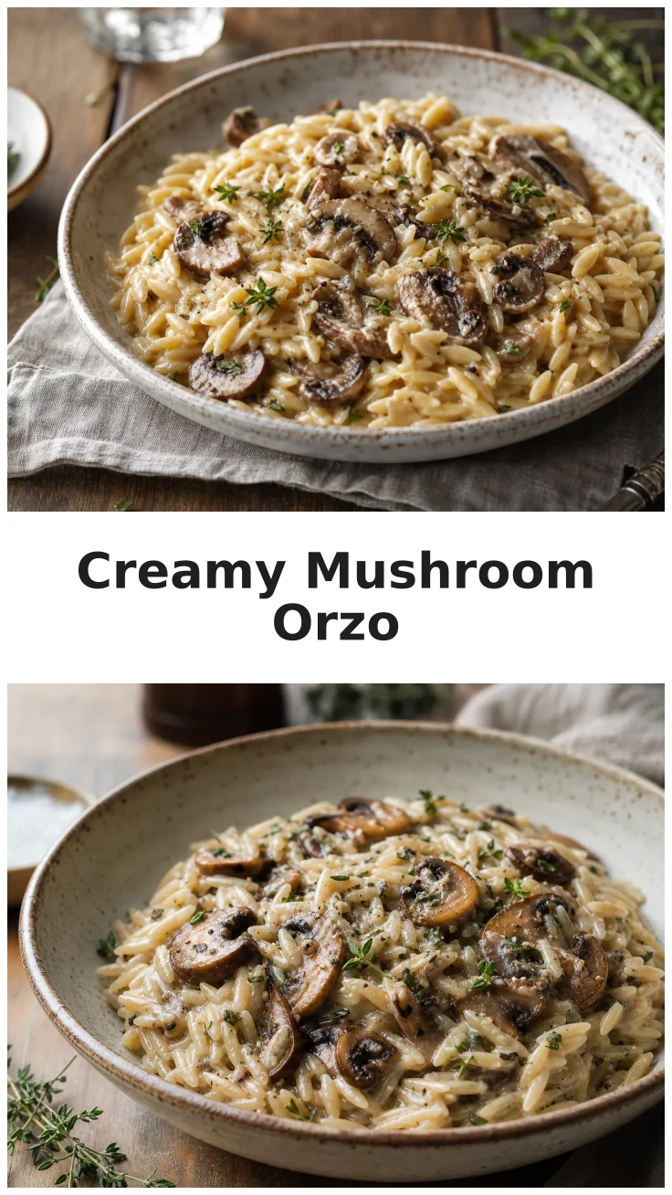 One Pot Creamy Mushroom Orzo Recipe for Cozy Nights One Pot Creamy Mushroom Orzo Recipe for Cozy Nights