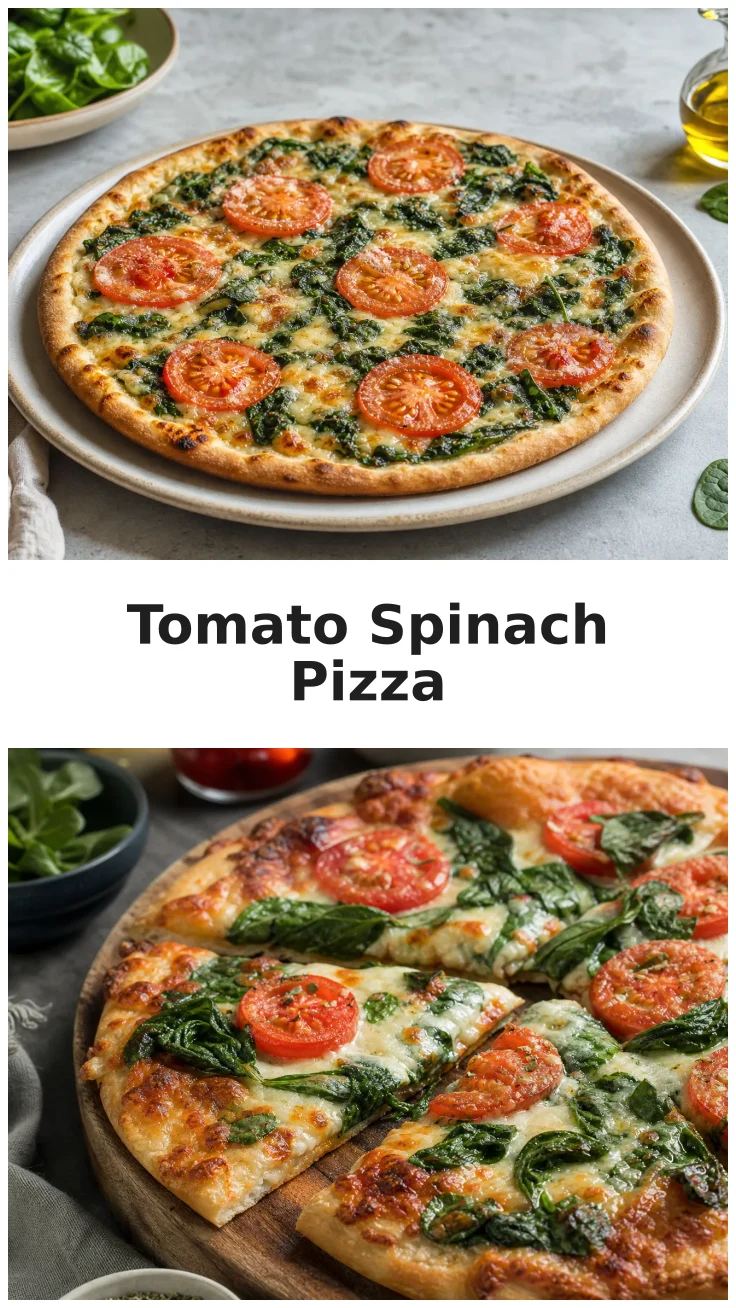 Golden Homemade Tomato Spinach Pizza Recipe for Family Nights