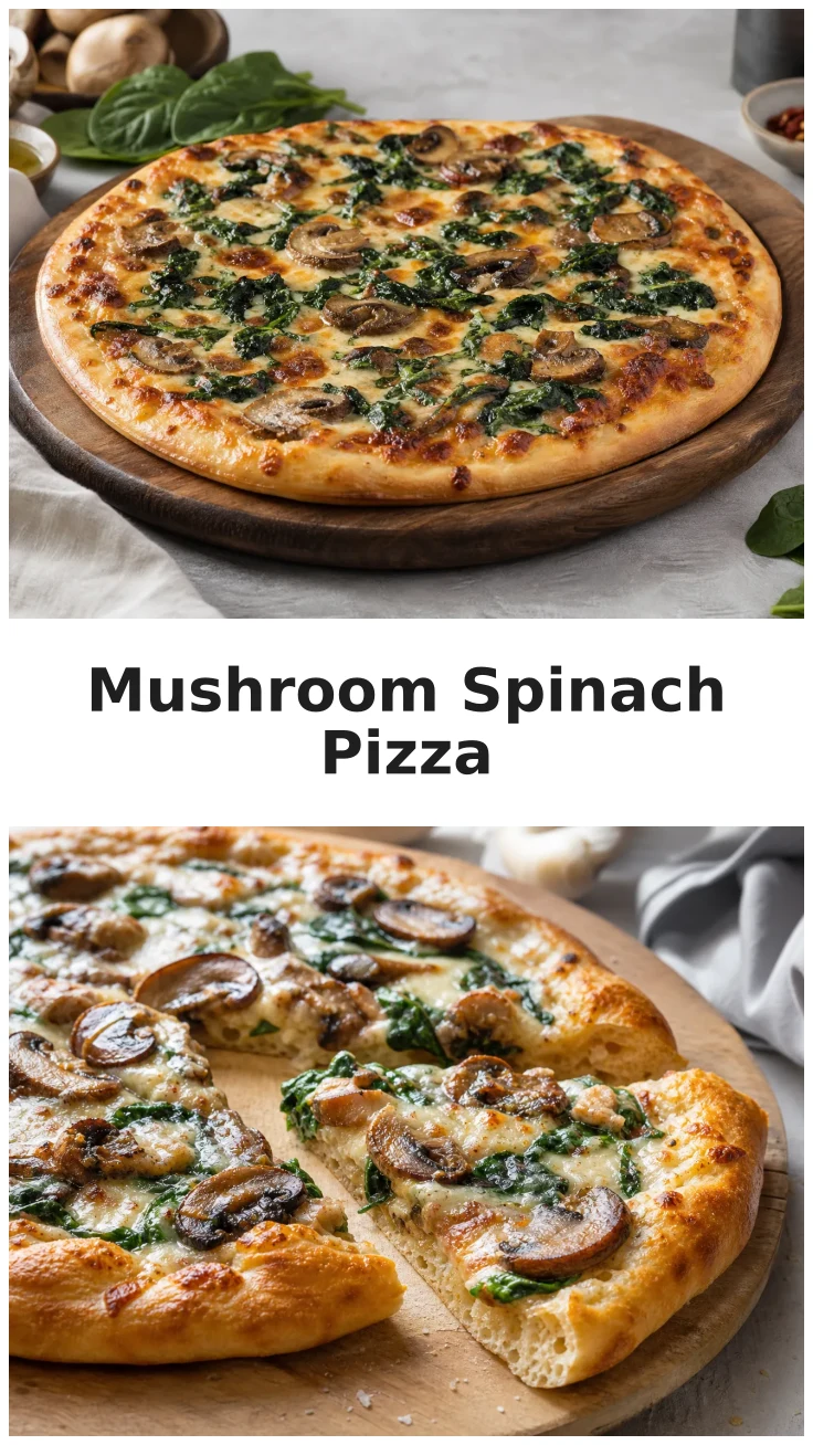 Golden Homemade Mushroom Spinach Pizza Recipe for Cozy Nights