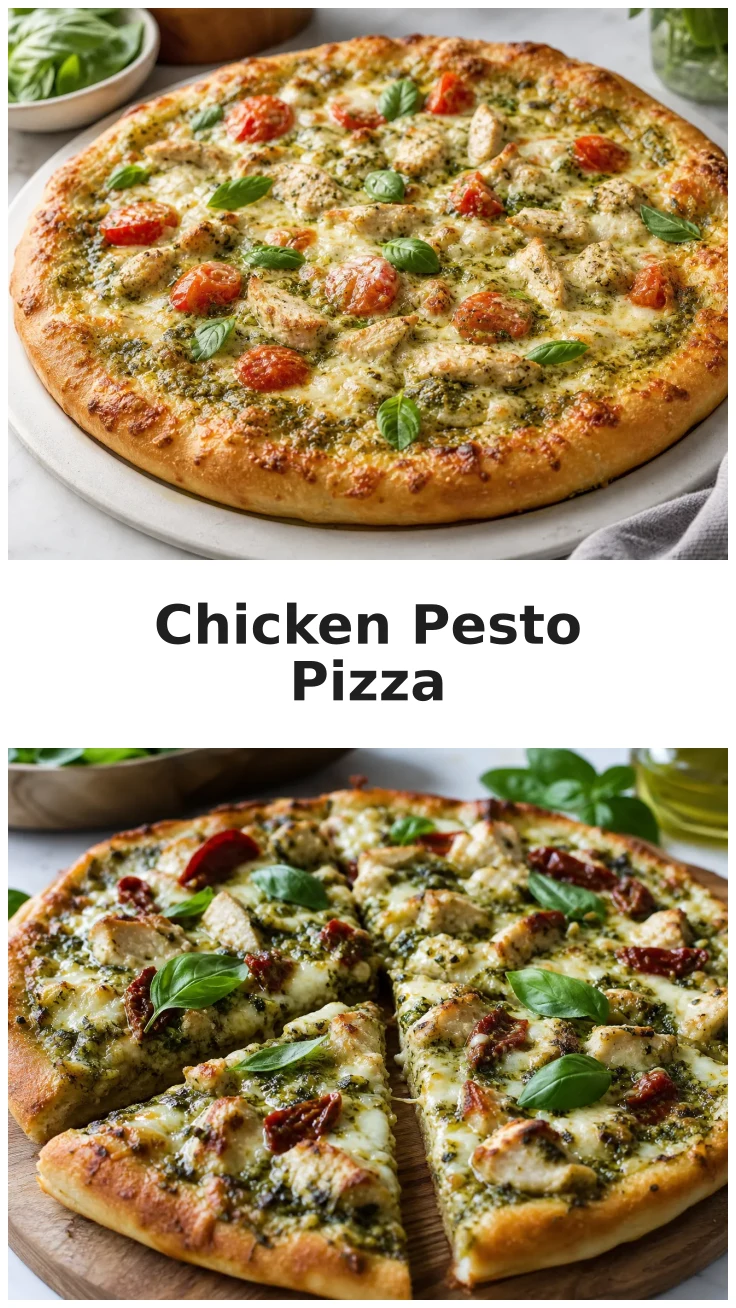Golden Homemade Chicken Pesto Pizza Recipe for Family Dinner Golden Homemade Chicken Pesto Pizza Recipe for Family Dinner