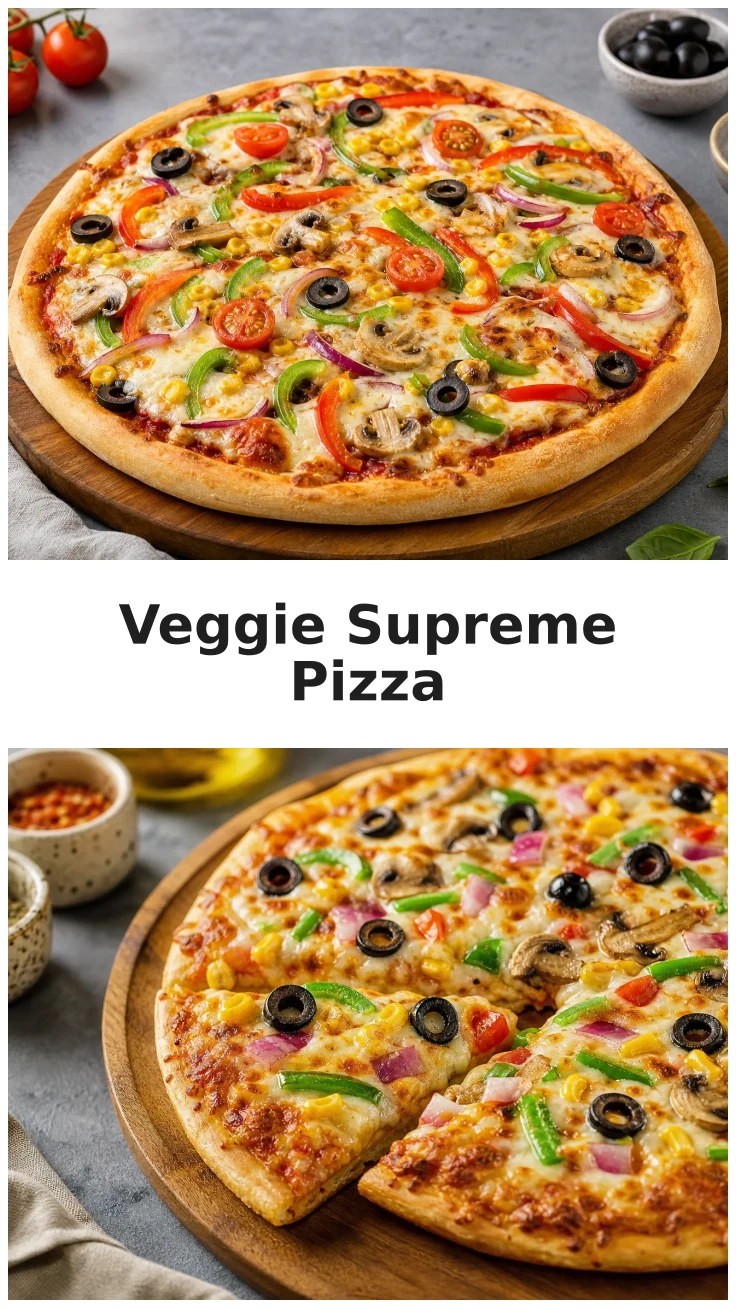 Golden Homemade Veggie Supreme Pizza Recipe for Your Next Pizza Night Golden Homemade Veggie Supreme Pizza Recipe for Your Next Pizza Night