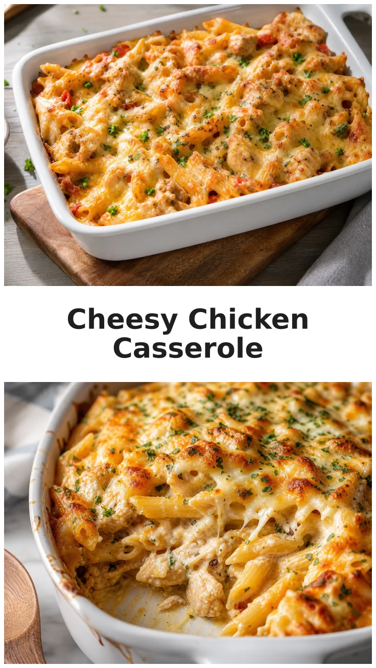 Golden Baked Cheesy Chicken Penne Casserole Recipe Golden Baked Cheesy Chicken Penne Casserole Recipe