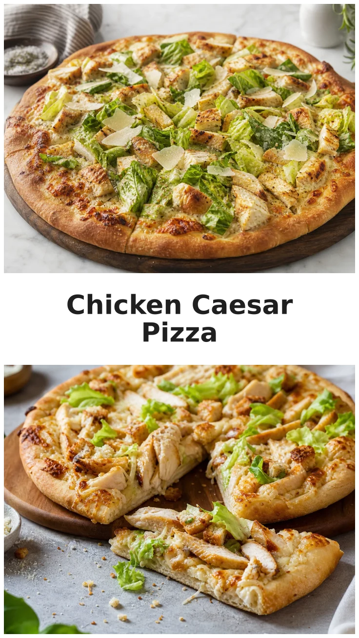 Golden Homemade Chicken Caesar Pizza Recipe for Family Dinner Golden Homemade Chicken Caesar Pizza Recipe for Family Dinner