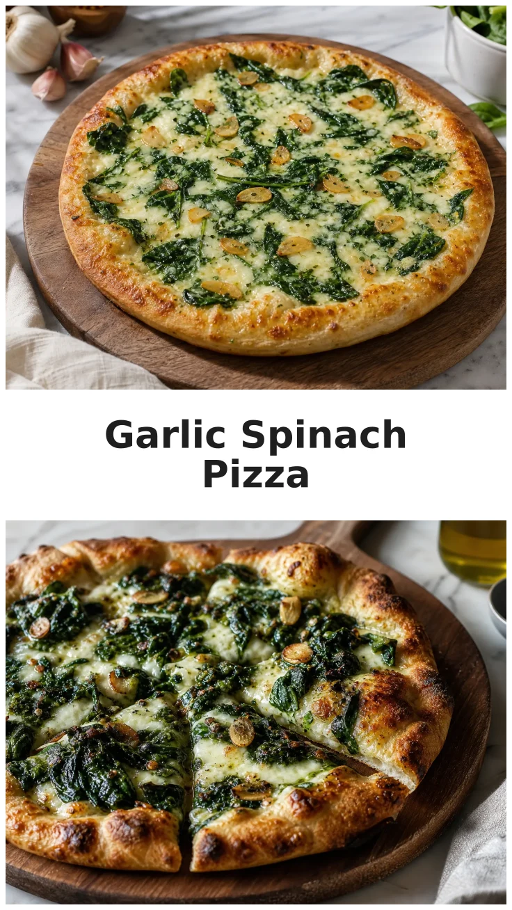 Golden Homemade Garlic Spinach Pizza Recipe for Pizza Night Golden Homemade Garlic Spinach Pizza Recipe for Pizza Night
