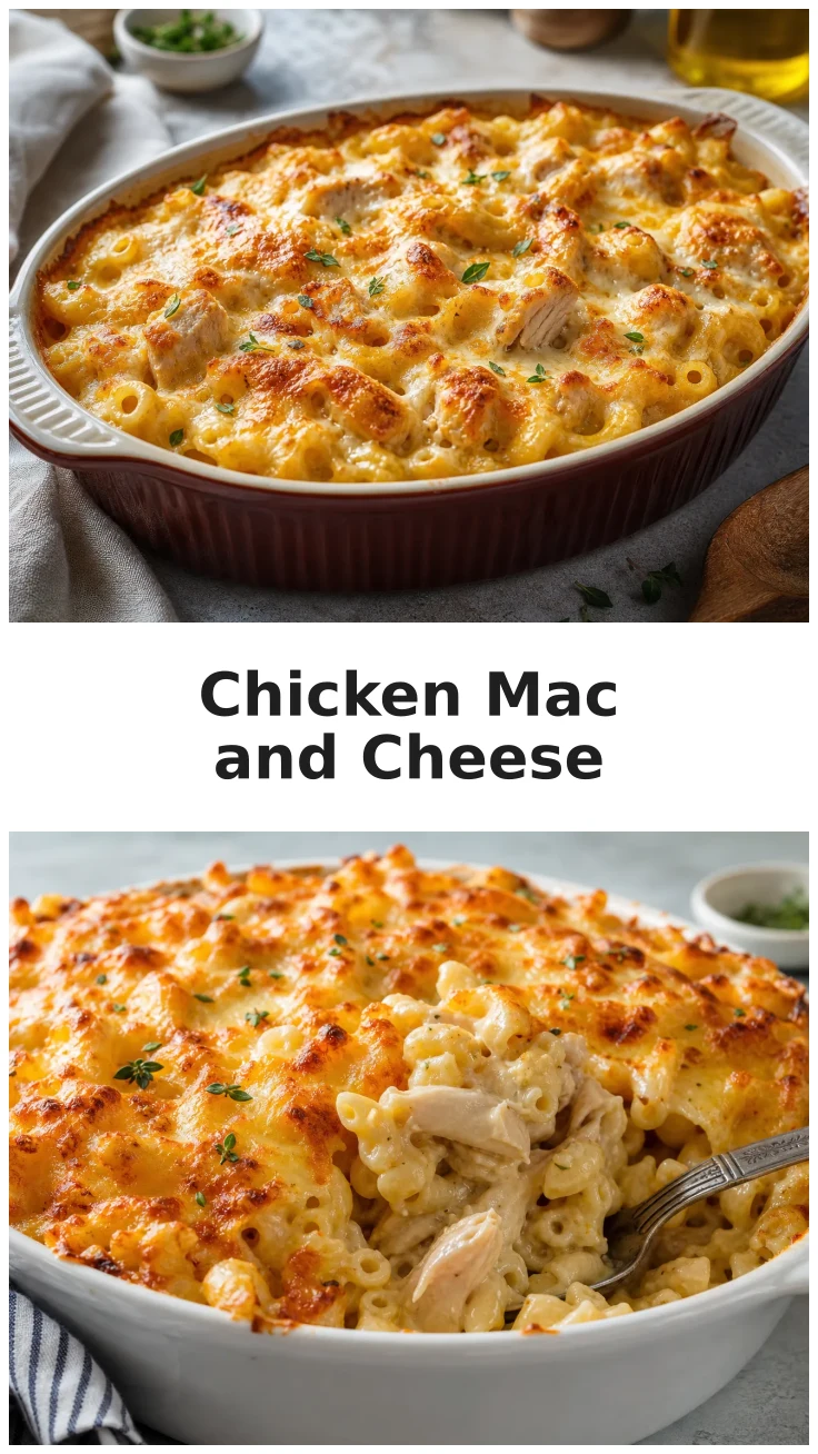Golden Baked Italian Chicken Mac and Cheese Recipe