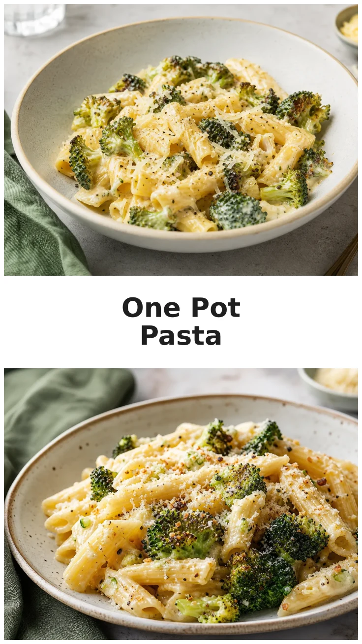 One Pot Roasted Broccoli Pasta for Easy Weeknight Dinners One Pot Roasted Broccoli Pasta for Easy Weeknight Dinners