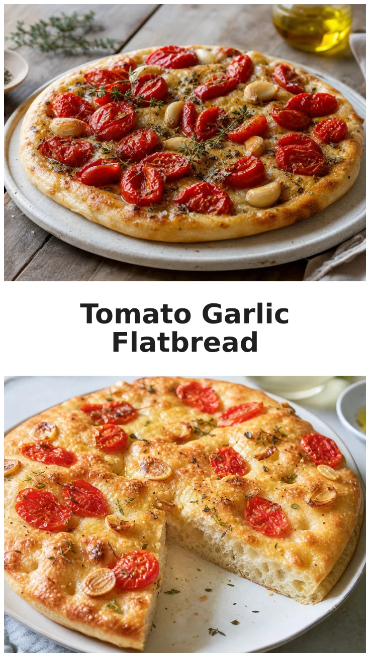 Golden Homemade Tomato Garlic Flatbread Recipe to Savor Golden Homemade Tomato Garlic Flatbread Recipe to Savor