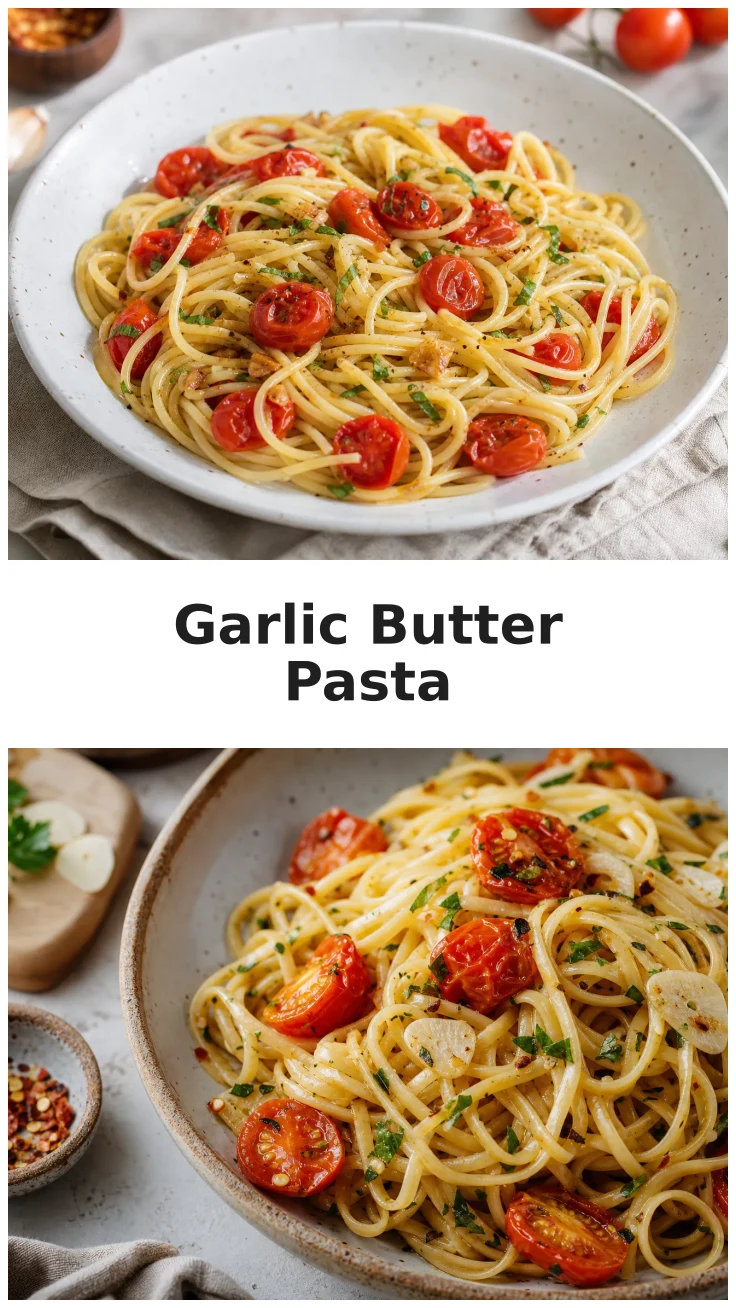 Fresh Garlic Butter Cherry Tomato Pasta with Parmesan Fresh Garlic Butter Cherry Tomato Pasta with Parmesan