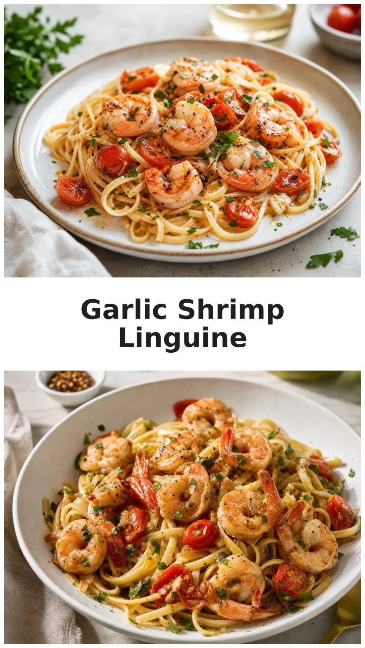 Fresh Garlic Shrimp Tomato Linguine with Parmesan Recipe Fresh Garlic Shrimp Tomato Linguine with Parmesan Recipe