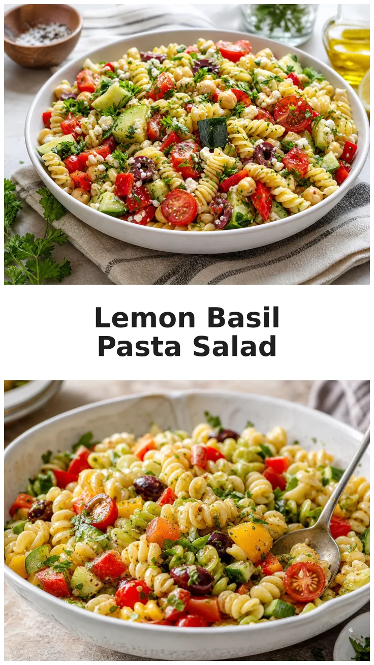 Fresh Lemon Basil Pasta Salad with Garden Herbs Recipe Fresh Lemon Basil Pasta Salad with Garden Herbs Recipe