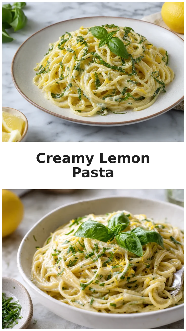 Creamy Lemon Basil Spaghetti with Fresh Herbs