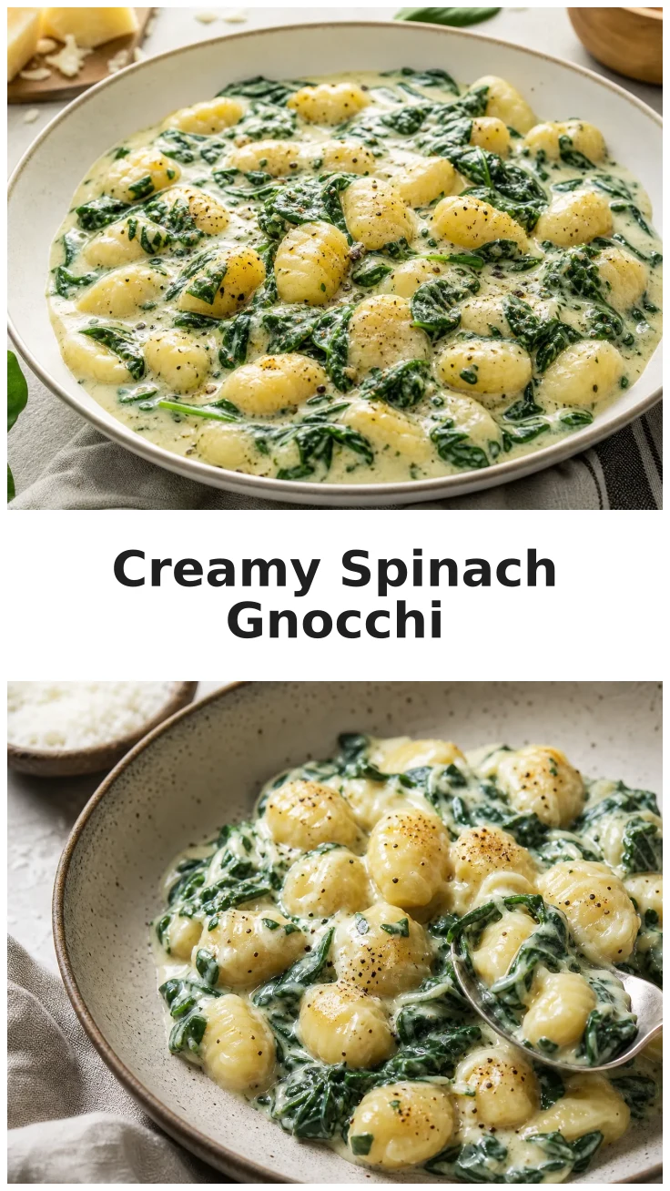 Golden One Pot Creamy Spinach Gnocchi for Cozy Nights