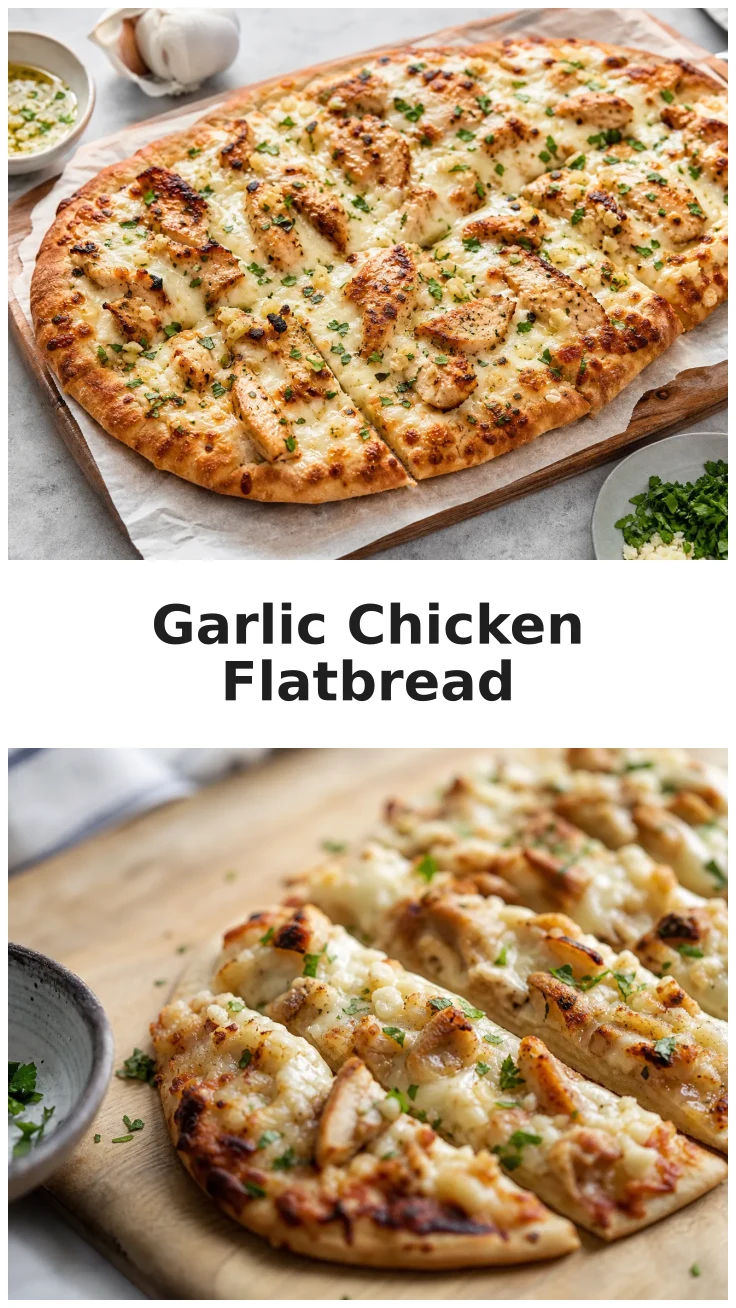 Crispy Garlic Grilled Chicken Flatbread for Pizza Night Crispy Garlic Grilled Chicken Flatbread for Pizza Night