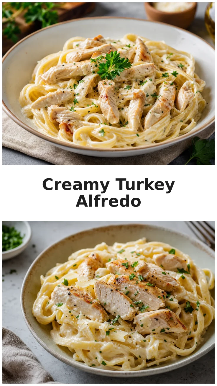 Creamy Turkey Alfredo Pasta Recipe for Comforting Dinners Creamy Turkey Alfredo Pasta Recipe for Comforting Dinners