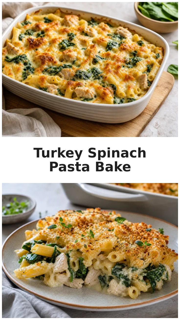 Golden Turkey Spinach Pasta Bake for Cozy Family Dinners Golden Turkey Spinach Pasta Bake for Cozy Family Dinners