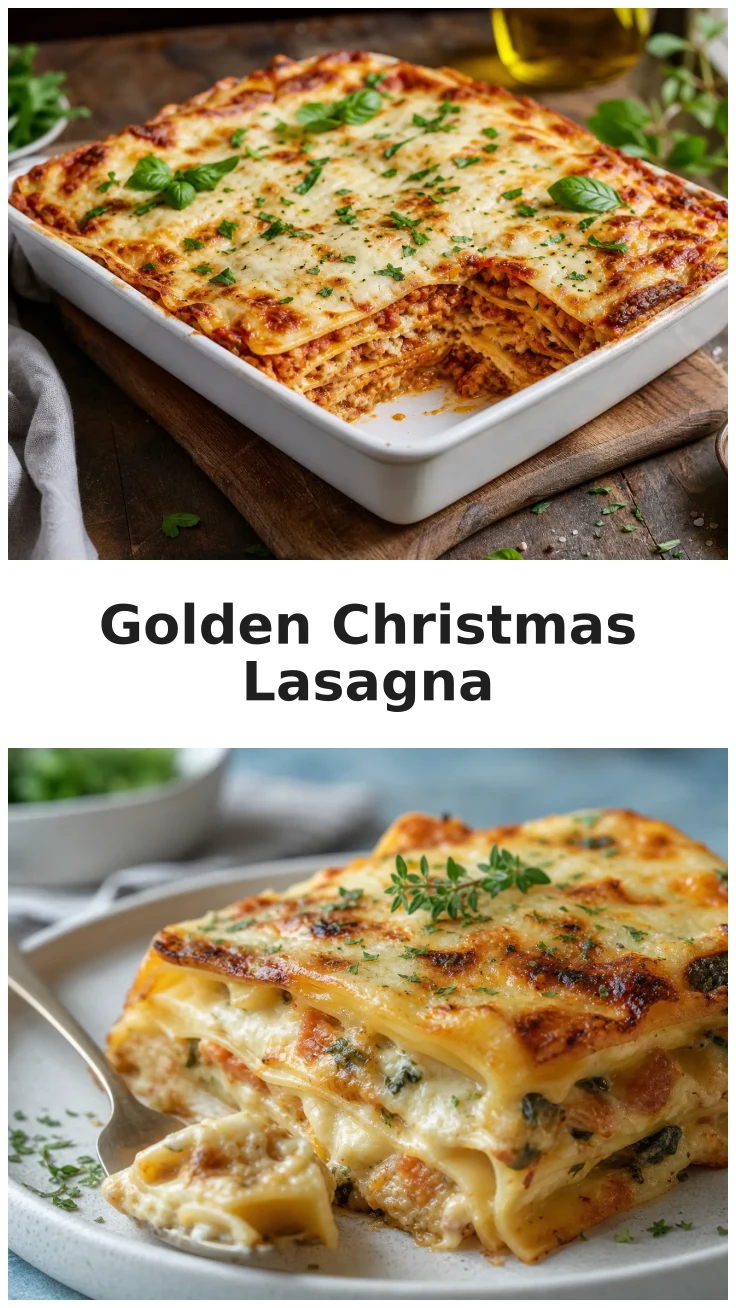 Delicious Golden Christmas Lasagna for the Holidays Delicious Golden Christmas Lasagna for the Holidays