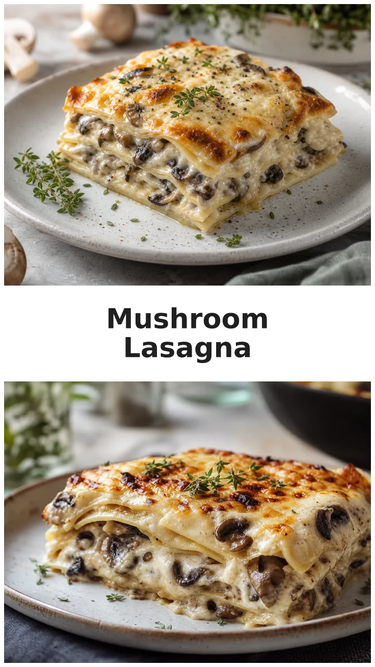 Creamy Mushroom Lasagna Recipe for Cozy Nights